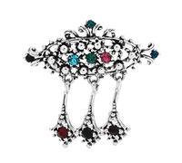 Women Pins Ladies Accessories Retro Flower Eye Rhinestone Tassel Pin Party Cardigan Jacket Coat Brooch Fashion brooches Made in China