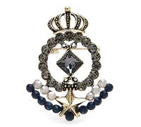 Women Pins Ladies Accessories Retro Palace Crown Rhinestone Pearl Flower Party Banquet Brooch Fashion brooches Made in China
