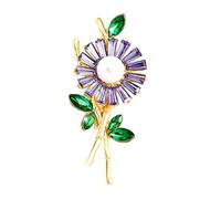 Women Pins Ladies Accessories Rhinestone Pearl Sunflower Pin Party Cardigan Jacket Coat Brooch Fashion brooches Made in China
