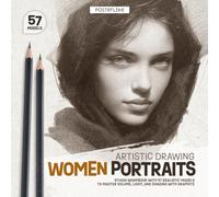 Women Portraits - Artistic Drawing: Studio Workbook with 57 Realistic Models to Master Volume, Light, and Shading with Graphite (Posterlike Portrait Drawing Studio)