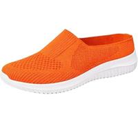Women’s Breathable Knit Slip-On Walking Shoes, Woven Orthopedic Breathable Soft Shoes, Comfortable Summer Loafers with Arch Support