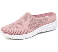 Women’s Breathable Knit Slip-On Walking Shoes, Woven Orthopedic Breathable Soft Shoes, Comfortable Summer Loafers with Arch Support