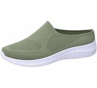 Women’s Breathable Knit Slip-On Walking Shoes, Woven Orthopedic Breathable Soft Shoes, Comfortable Summer Loafers with Arch Support