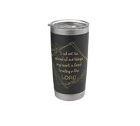 Women’s Christian Bible Verse: I Will Not Be Afraid of Evil Vaso térmico de acero inoxidable de doble pared