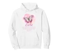 Women’s Christian Butterfly Bible Verse: Liebe (Deutsch) Sudadera con Capucha