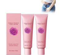 Women 's Health Natural Care Cream, Crema de cuidado privado femenino, Hidratante íntimo calmante para la piel con Extractos de hierbas, de rápida absorción, para todo tipo de piel (2 Pcs)
