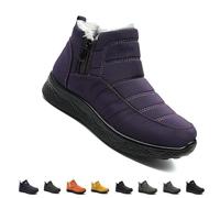 Women’s Insulated Snow Boots, Non-Slip & Fur-Lined on Womens Winter Shoes for Mature Women, Comfort & Durability (Purple,40)
