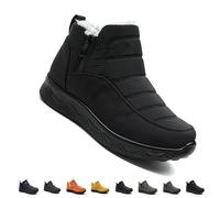 Women’s Insulated Snow Boots, Non-Slip & Fur-Lined on Womens Winter Shoes for Mature Women, Comfort & Durability (Black,39)