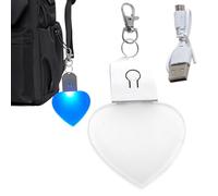 Women’s Purse | Zinc Alloy + Acrylic Backpack Lamp, 55mAh Battery, Heart & Star Shapes, Colorful LED Glow (7 Colors), 4H Runtime, Small Bed Light for Bag Tote