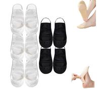 Women’s Ultra Low Cut Liner Palm Socks with Half Foot Cushion,Non-Slip Low Cut No Show Socks with Sling for High Heels (3W2B)