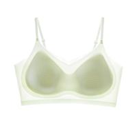 Women Seamless Ultra Thin Ice Silk Lifting Bras Full Coverage Comfort Bra Plus Size Lightly Sports Wireless(Green,Large)