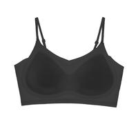 Women Seamless Ultra Thin Ice Silk Lifting Bras Full Coverage Comfort Bra Plus Size Lightly Sports Wireless(Black,Medium)