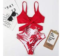 Women Secret Bañador Bañador Negro Mujer Reductor Traje de Baño Bikini Femenino de Una Pieza Traje Baño Sexy Conciso Verano Conjunto Tankinis Tallas Grandes Bikini (Wine S)