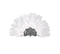 Women Sequin Feather Headpiece Fascinator Ladies Yellow Green Purple 20s Artificial Flower Headwear Womens Hair Clip Masquerade Cocktail Carnival Prom Tea Party Headdress