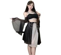 Women Sexy Clothing Chinese Style Sex Fashion Underwear Breast Wrap Erotic Lingerie A-Black Talla única