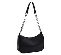 Women Shoulder Tote Bag With Fashion New Pattern, Simple Solid Color, Comfortable Strap & Zipper(Black)