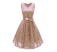 Women' Slim Banquet Dress Attractive Dresses(Khaki,XXL)