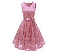 Women' Slim Banquet Dress Attractive Dresses(Pink,M)