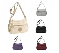 Women Solid Color Crossbody Bag Lightweight & Waterproof Shoulder Bag Fashionable Multi-pocket Zipper Crossbody Bag for Women Shoulder Bag for Daily Use Waterproof (khaki)