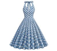 Women' Summer 2026 Highwaisted Baudot Holiday Cocktail Dress Hanging Neckline Backless Plain Loose Line Festive Dresses(Red (Watermelon Red),S)