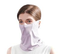 Women Summer Protective Ear Loop Neck Warmer Sun Protection Dust Proof Cooling Neck Cover UPF 50+ Sun Protection Breathable Outdoor Sports Face Cover Unisex Outdoor Style (Purple)