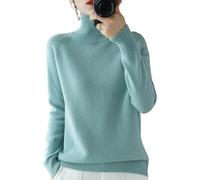 Women Sweaters High Neck Solid Color Long Sleeve Comfy Soft Lightweight Casual Pullover Ladies Fall and Winter Sweater
