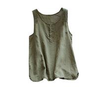 Women Tank Tops Cotton Linen Vest Summer Plus Size Sleeveless Loose Fit Blouse Vintage Casual Shirts Z-19