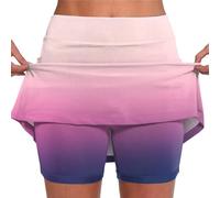 Women Tennis Skirt Athletic Skirts with Shorts High Waist Pleated Skirt with Pockets Workout Golf Skorts Running Fitness Basic Sports Quick Dry Active Pants Breathable Skort Bike Shorts