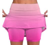 Women Tennis Skirt Athletic Skirts with Shorts High Waist Pleated Skirt with Pockets Workout Golf Skorts Running Fitness Basic Sports Quick Dry Active Pants Breathable Skort Bike Shorts