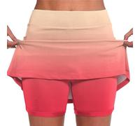 Women Tennis Skirt Athletic Skirts with Shorts High Waist Pleated Skirt with Pockets Workout Golf Skorts Running Fitness Basic Sports Quick Dry Active Pants Breathable Skort Bike Shorts