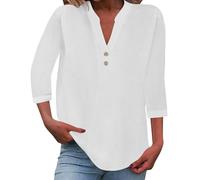 Women Tops Summer V Neck Button Down Short Sleeve Top T Shirt Shirt Party Loose Fit Blouse Clothes C-67