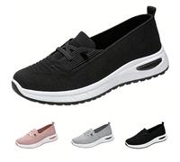 Women Trainers Without Laces - Orthopaedic Shoes Comfortable Breathable Mesh Sneakers Lightweight Casual Mesh Breathable Slip On Tennis Walking Shoes (Black,43)