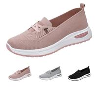 Women Trainers Without Laces - Orthopaedic Shoes Comfortable Breathable Mesh Sneakers Lightweight Casual Mesh Breathable Slip On Tennis Walking Shoes (Pink,42)