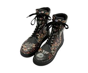 Women Vegan Leather Black Long Boots - Are You Lost Design