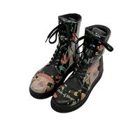 Women Vegan Leather Black Long Boots - Made Of Magic Design