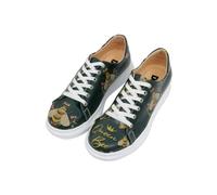 Women Vegan Leather Green Sneakers - Queen Bee Design