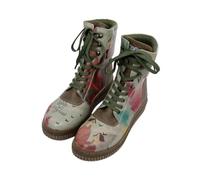 Women Vegan Leather Khaki Long Boots - State Of Bliss Design