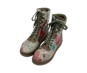 Women Vegan Leather Khaki Long Boots - State Of Bliss Design