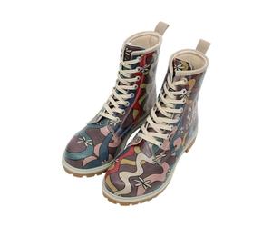 Women Vegan Leather Multicolor Long Boots - Never Stop Dreaming Design