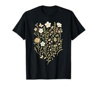 Women Vintage Floral T-Shirt Boho Wildflower Camiseta