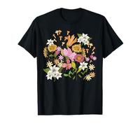 Women Vintage Floral T-Shirt Boho Wildflower Camiseta