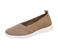 Women Walking Shoes Soft Orthopedic Shoes Breathable Woven Go Walking Slip On Foam Shoes Casual Shoes Slip On Athletic Trainers E-61