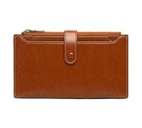 Women Wallet - Puerta De Tarjeta De Estilo Retro | Cartera De Viaje Y Negocios De Gran Capacidad Para Mujeres, Bolsa Segura Para Tarjetas Bancarias, Efectivo Y Depósito De Teléfonos Móviles, marrón