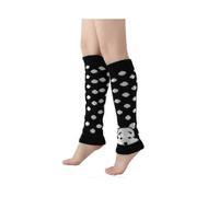Women Warm Leg Warmers 80s Retro Party Costume Knit Calf Warmer Warm Elastic Long Socks Winter Long Boot High Heels, Black