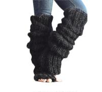 Women Winter Warm Socks Leg Warmers Knitted Long Slouch Socks