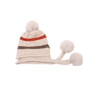 Women Wool Knitted Hat Headgear Warm Ski Hat Hair Ball Decor Wool for Winter Adults Girls (Beige)