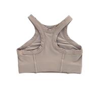 Women Yoga Bra Tank Tops for Fitness Naked Feel Sport Ribbed Gym Vest Camisole Workout Underwear Sportswear Outfit para Running Fitness,Entrenamiento(Brown,XL)