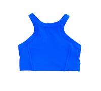 Women Yoga Bra Tank Tops for Fitness Naked Feel Sport Ribbed Gym Vest Camisole Workout Underwear Sportswear Outfit para Running Fitness,Entrenamiento(Blue,XL)