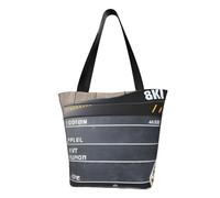 WOmeng Bolsa de hombro versátil con estampado de tablillas de cine y palomitas de maíz, bolsa de viaje, playa, uso diario, amplio almacenamiento