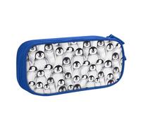WOmeng Bolsa de papelería con diseño de pingüinos, para escuela, universidad, oficina, bolígrafos, ceras, arte, suministros escolares, Blue, Talla única, Juego de mochila escolar